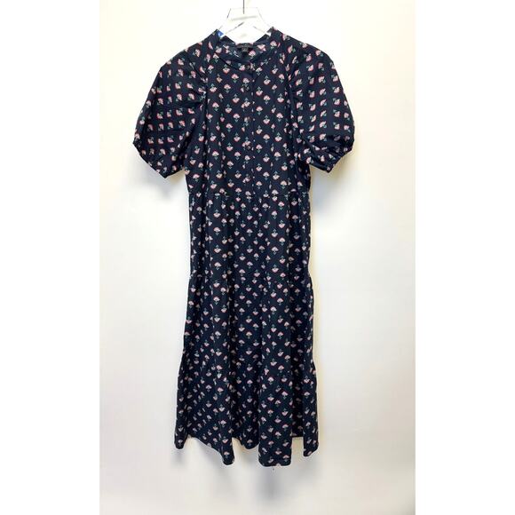 NWOT Ann Taylor Floral Puff Sleeve Shirt Dress Sz M - Picture 3 of 11